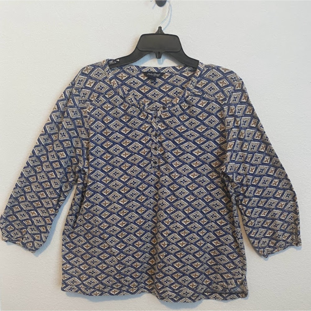 Lucky Brand Women's Long Sleeve Blouse Size L